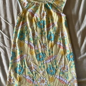 Floral Yellow Kids Casual Dress
